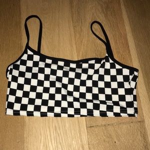 Checkered tube top